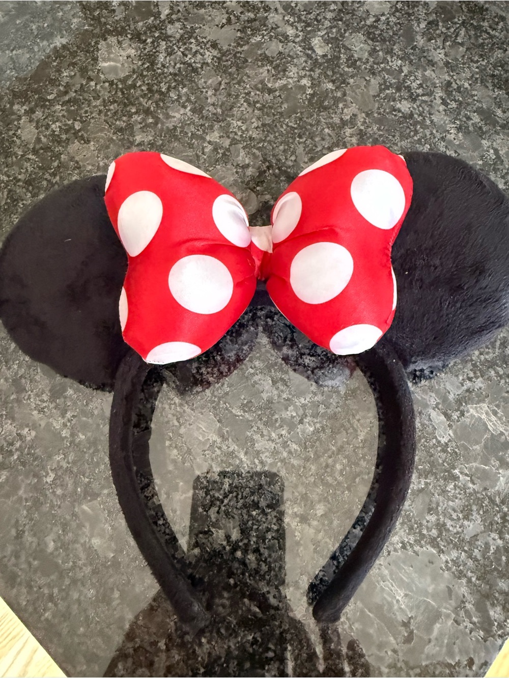 Minnie Mouse Ears Headband Disney Parks Polka Dot Bow Plush adult WWW Whimsy
